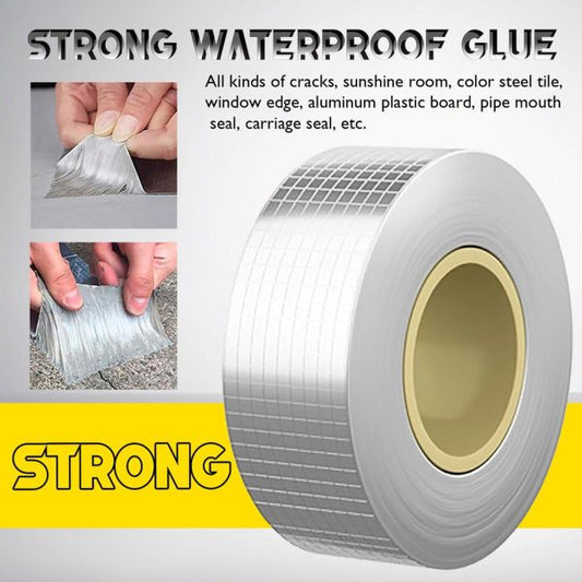 Aluminum Foil Butyl Rubber Waterproof Tape - Self-Adhesive Sealant, 2 Inches x 1.5 Meters