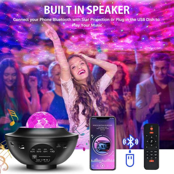 Galaxy Projector with Bluetooth Speaker – 2 In 1